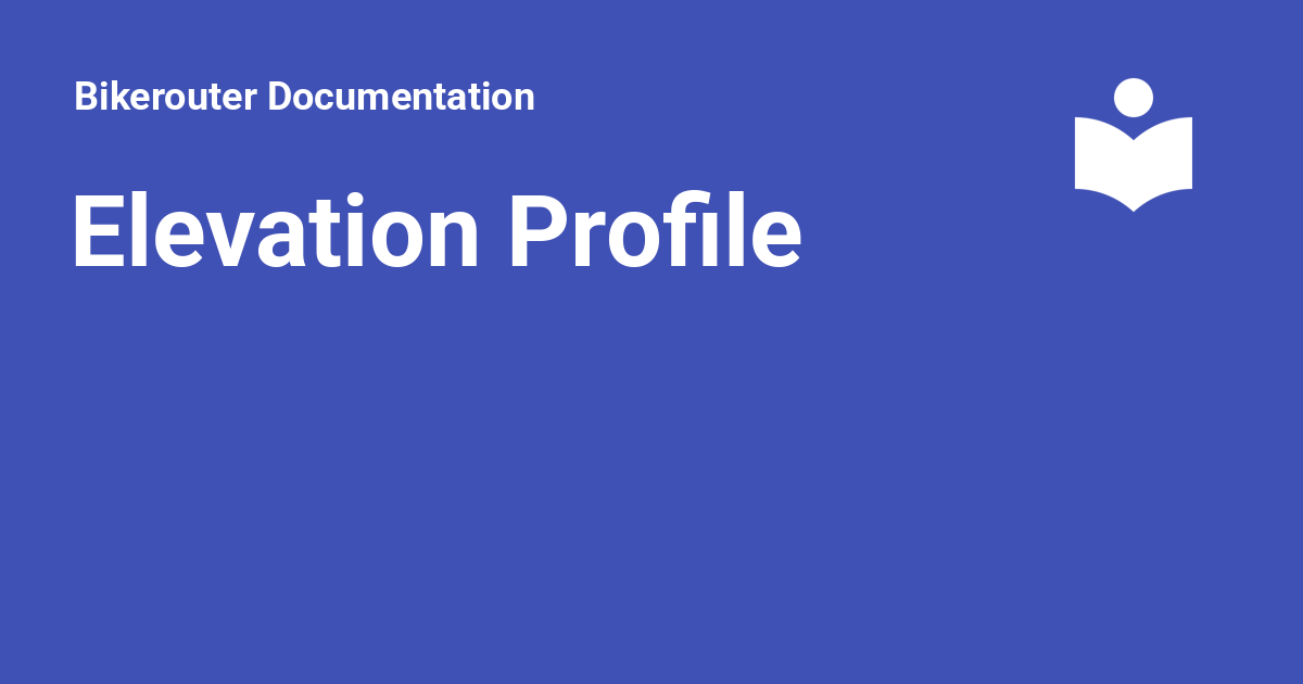Elevation Profile - Bikerouter Documentation