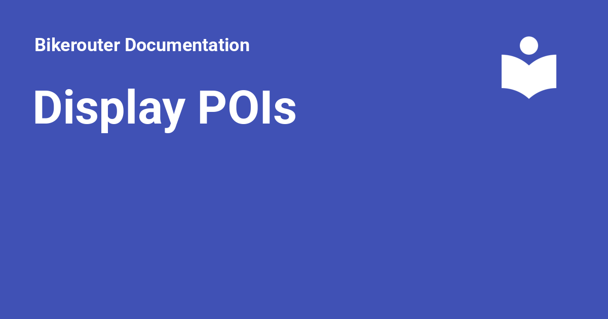 Display POIs - Bikerouter Documentation