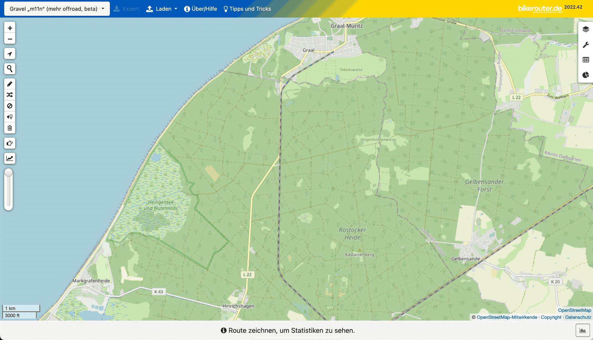 Animated Image which shows a simple route being drawn